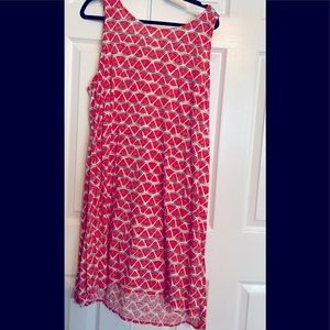 Watermelon Cotton dress with tie back
